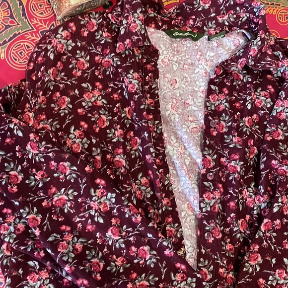 Floral Corduroy Button Down sz XL - Picture 2 of 11
